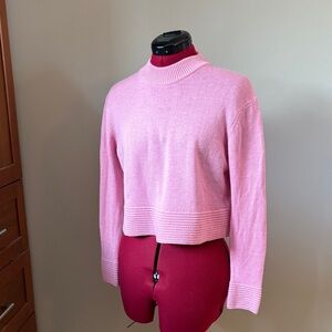 Like New 💗 Topshop Cashmere Blend Bubblegum Pink Cropped Sweater Sz 6